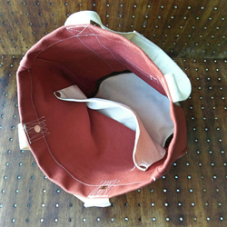 Terra-cotta Canvas Bucket Tote Bag テラコッタ キャンバス バケツトート 4枚目の画像