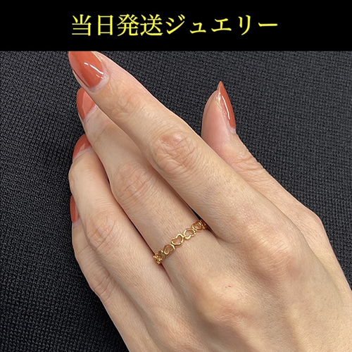 当日発送】15号！Heart&Heartハート＆ハート18金ピンクゴールドリング 