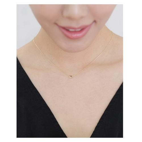 K14受注製作】シンプルハートK14イエローゴールド45〜48cmネックレス