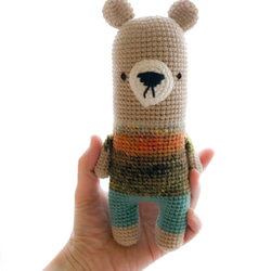 熊 くま あみぐるみ かぎ針編み 人形 ドール 1枚目の画像