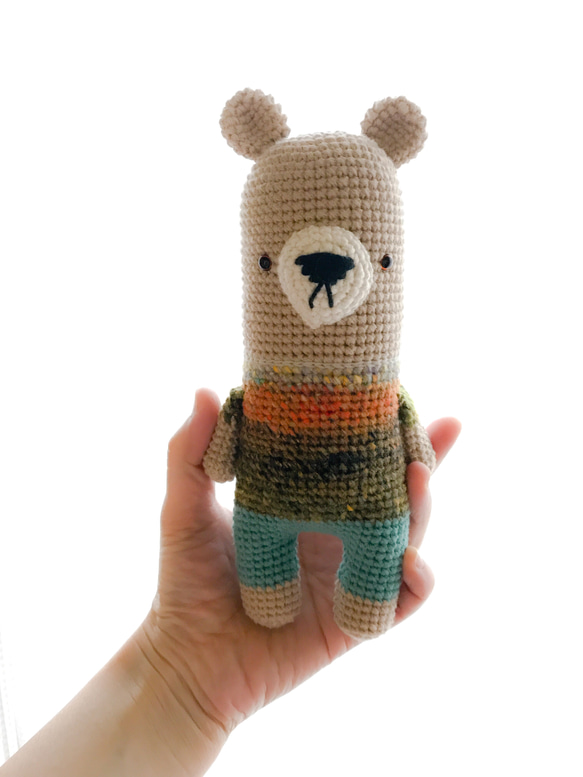 熊 くま あみぐるみ かぎ針編み 人形 ドール 1枚目の画像