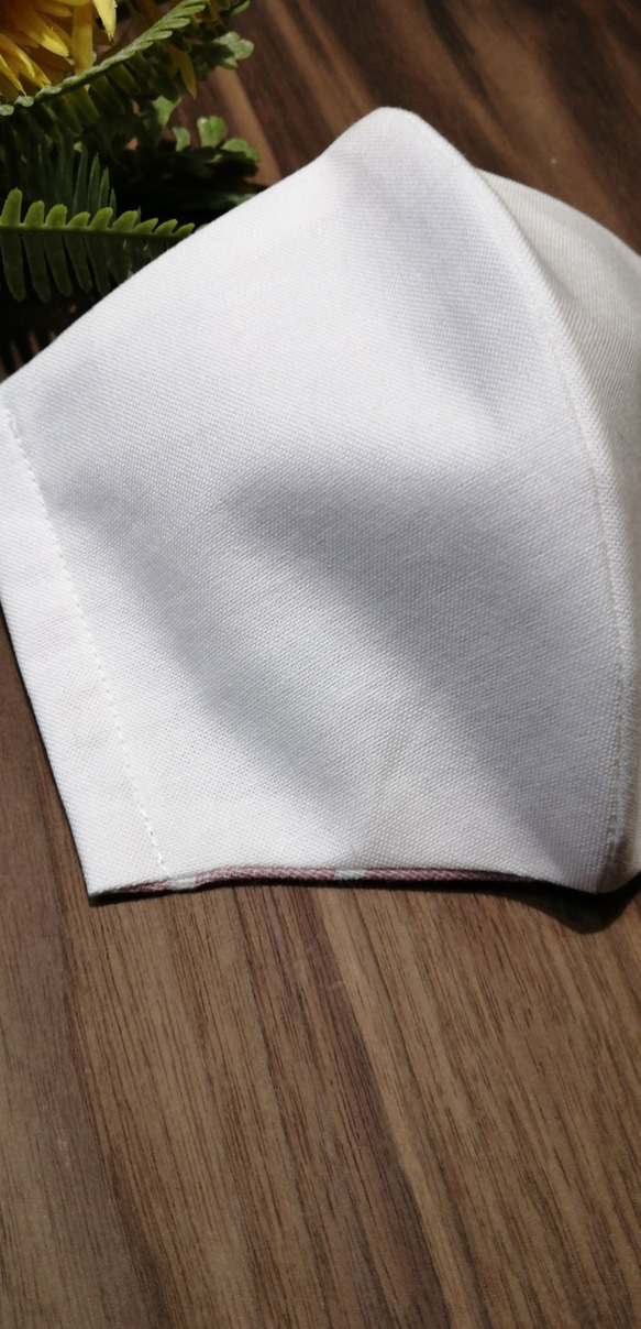 立体型マスク ハンドメイド kokochi fabric コットン100%＆トリプルガーゼ 大人サイズ 2枚目の画像