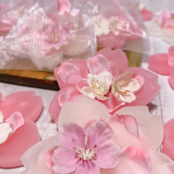 ＊桜の香り♡のアロマワックスサシェ＊頑張れNIPPON！！ 3枚目の画像