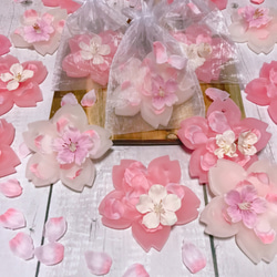 ＊桜の香り♡のアロマワックスサシェ＊頑張れNIPPON！！ 4枚目の画像