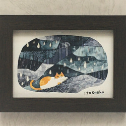 絵画「雨とネコ3」 2枚目の画像