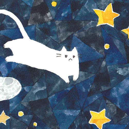 絵画「夜空とネコ」 絵画 伊藤彩恵子 通販 3186904｜Creema(クリーマ)