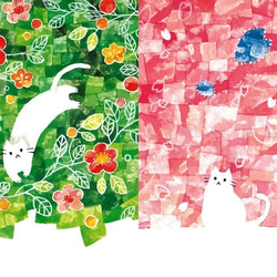 「花とネコ」ポストカードセット(7枚入り) 4枚目の画像