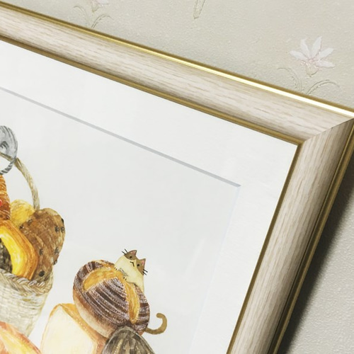 絵画「パンかごとネコたち」 絵画 伊藤彩恵子 通販 8194444｜Creema