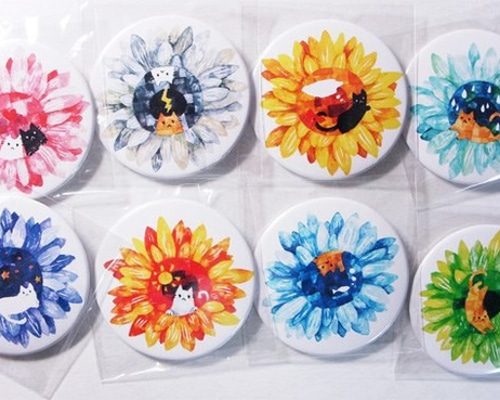 76mm】にゃんこ缶バッジ2個セット その他雑貨 伊藤彩恵子 通販