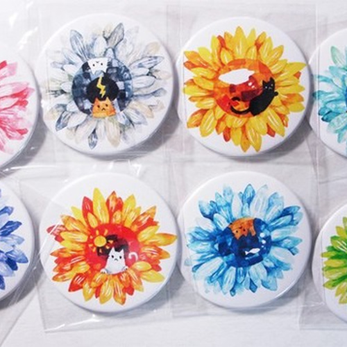 美品 にゃんにゃんにゃんこ にゃんこまつり 缶バッジ 夏祭り ➉個セット にゃんにゃんにゃんこ 駄菓子屋にゃんこ いろいろ缶バッジ 14