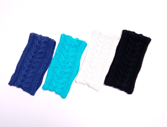 【受注制作】コットン100%手編みヘアバンド♡幅太め♡選べるカラー 3枚目の画像