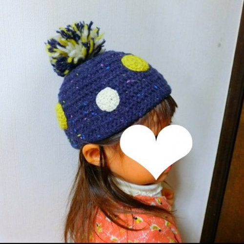 Aeae 水玉模様のフリースニット帽 aeae ニット帽 水玉 ドット 韓国