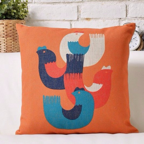 鳥さん達のクッションカバーB北欧スウェーデン クッション・クッション