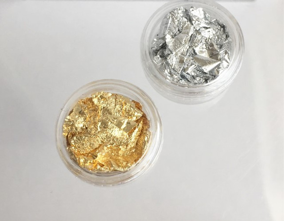 12個入り金箔風メタリックホイル 金箔銀箔セット ゴールド アソート ホイル ナゲット  UVレジン 第2張的照片