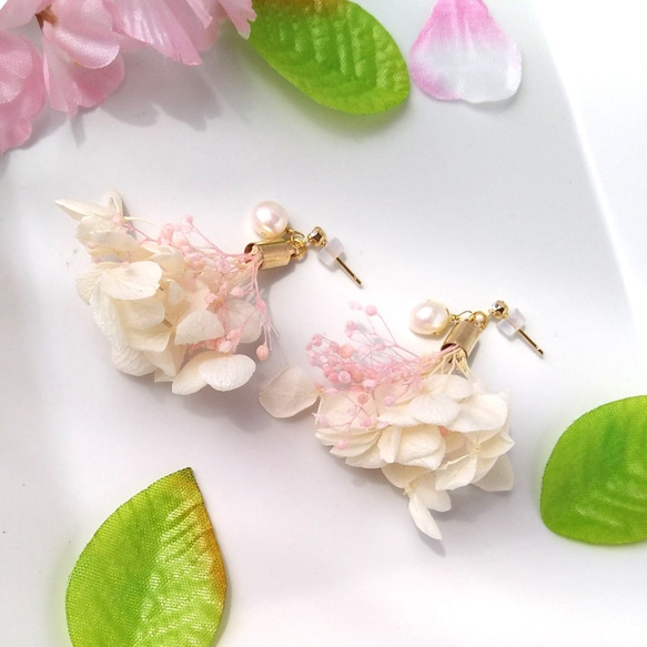 【再販】桜の訪れ(初恋) イヤリング 2枚目の画像