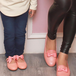 AliyBonnie童鞋 小香風菱格紋娃娃鞋-甜粉桔 第8張的照片