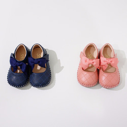 AliyBonnie童鞋 小香風菱格紋寶寶鞋-時尚藍12.5號 第2張的照片