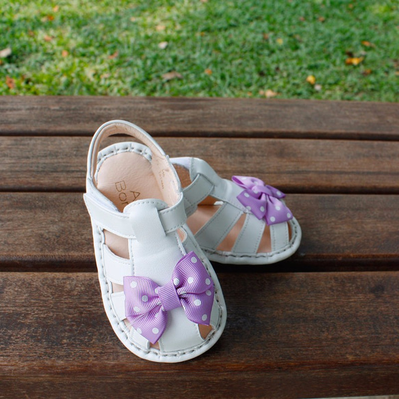 蝴蝶飛飛寳寳涼鞋-薰衣草紫 第1張的照片