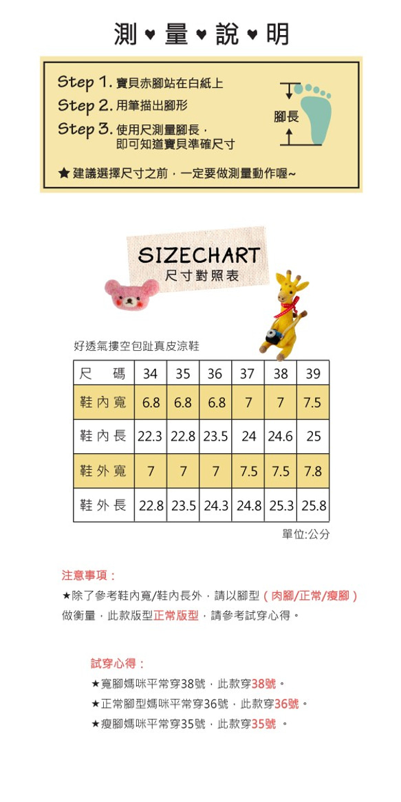 「台灣製親子款」好透氣摟空包趾真皮涼鞋-妃糖粉 第9張的照片