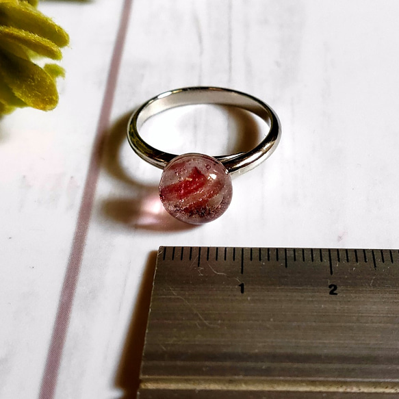 琉球ガラスのリング【ピンク】 3枚目の画像