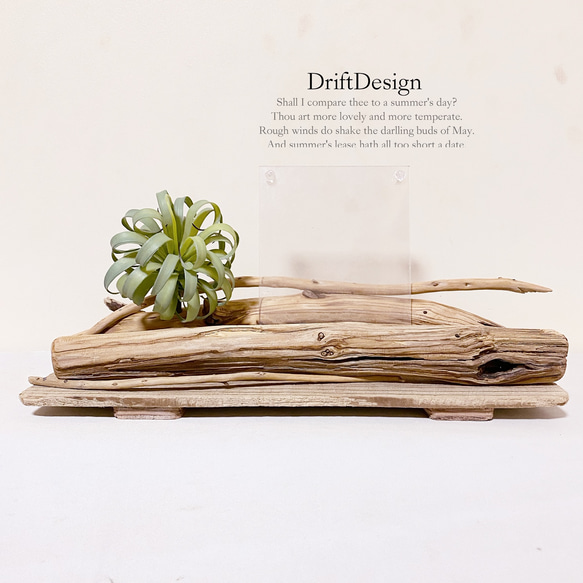 ～Drift Design～　味わい流木と造花のお洒落な組み合わせ写真立て　フォトスタンド　インテリア 4枚目の画像