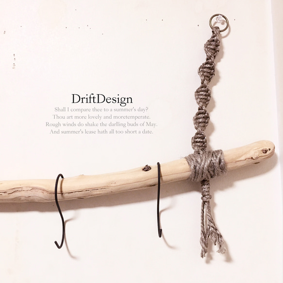 ～Drift Design～　味わい流木のお洒落な多用途４連Ｓ字フック　Ｓ字フック　インテリア　ディスプレイ 3枚目の画像