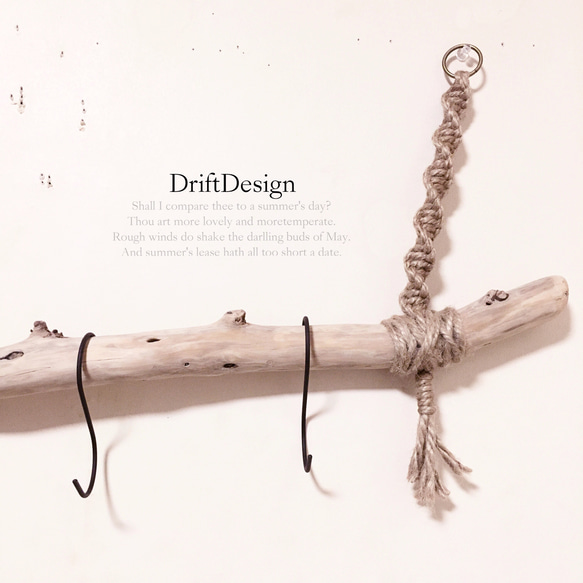 ～Drift Design～　キレイめ流木のお洒落な多用途４連Ｓ字フック　Ｓ字フック　インテリア　ディスプレイ 3枚目の画像