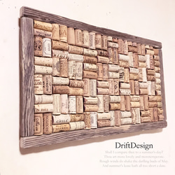 ～Drift Design～　味わい流木とコルクのお洒落なデザインコルクボード　ディスプレイボード　インテリア 1枚目の画像