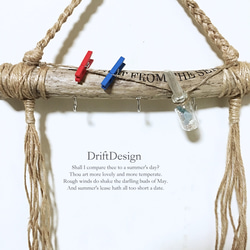 ～Drift Design～　流木のフォトハンガー付きキーフック　ブルックリン　インテリア 2枚目の画像