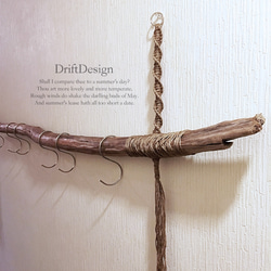 ～Drift Design～　大型流木のお洒落な多用途ホルダー　ハンガーラック　ハンガーフック　インテリア 4枚目の画像