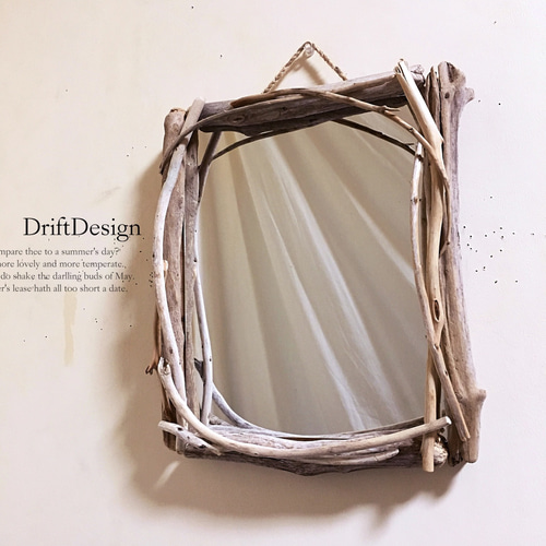 Drift Design〜味わい流木のヴィンテージ調壁掛けインテリアミラー