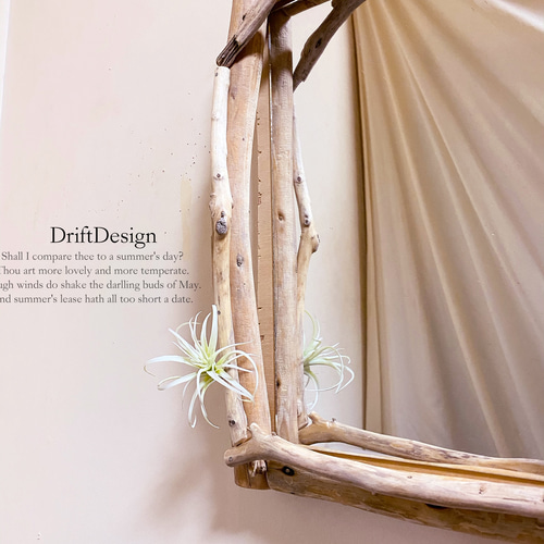 Drift Design〜味わい流木のヴィンテージ調壁掛けインテリアミラー