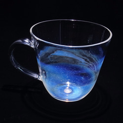 耐熱ガラス　銀河マグカップ 2枚目の画像