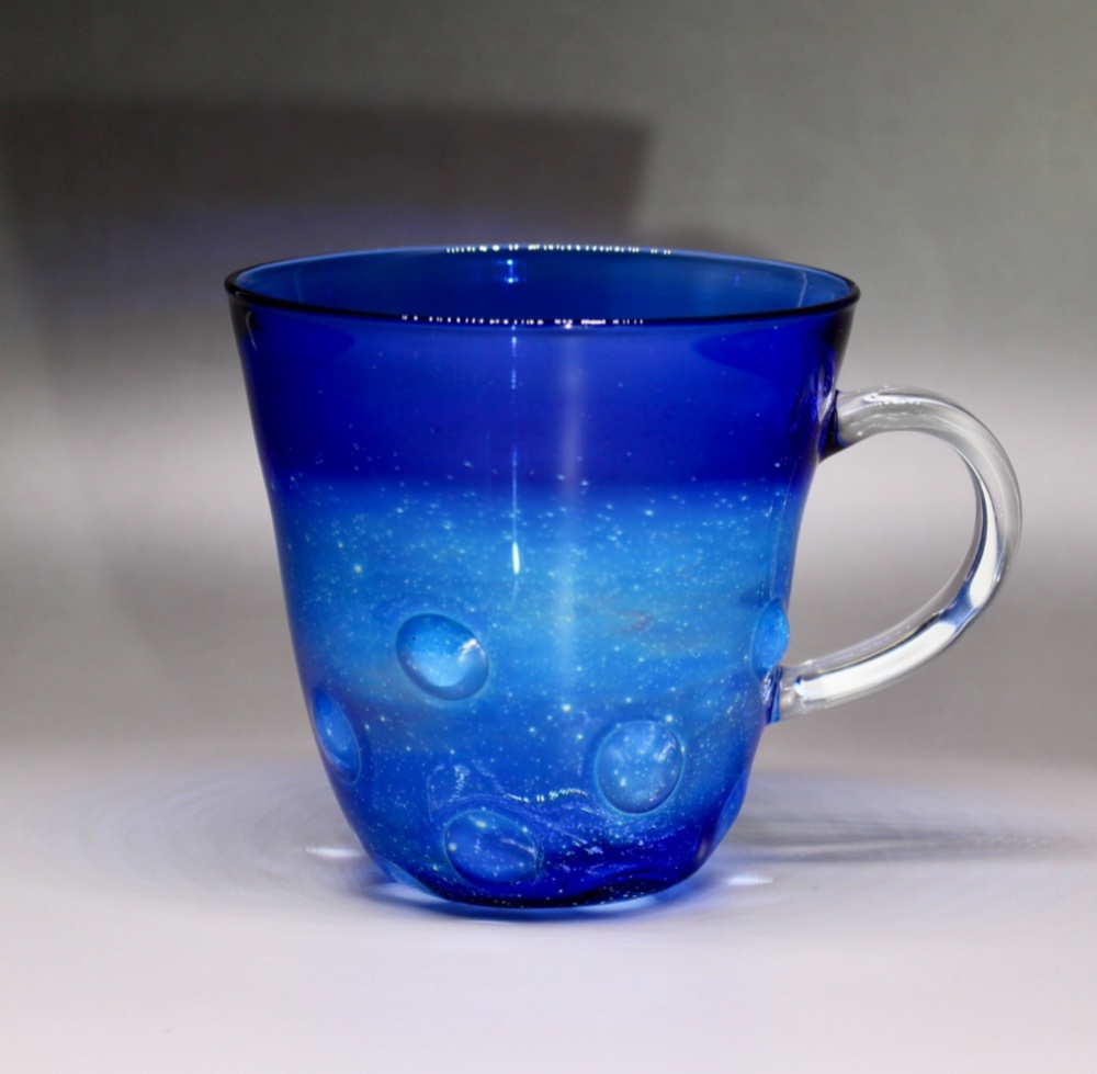 耐熱ガラス　銀河マグカップ  blue