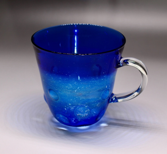 耐熱ガラス　銀河マグカップ  blue 2枚目の画像