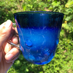 耐熱ガラス　銀河マグカップ  blue 3枚目の画像
