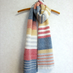 アルパカ・ウ－ル手織りマフラ－ 1枚目の画像