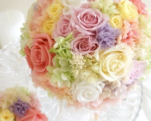 sold out ～プリザーブドフラワー ローズの華やか ウェディングブーケ