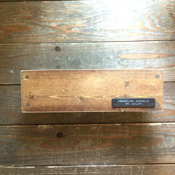 アイアンラベル付木製ティッシュボックス【再販】ナチュラル 3枚目の画像
