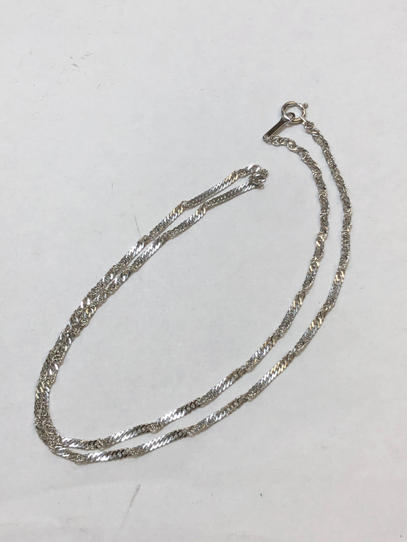 Pt850 プラチナ 1.9ミリ幅 45cm スクリューネックレス
