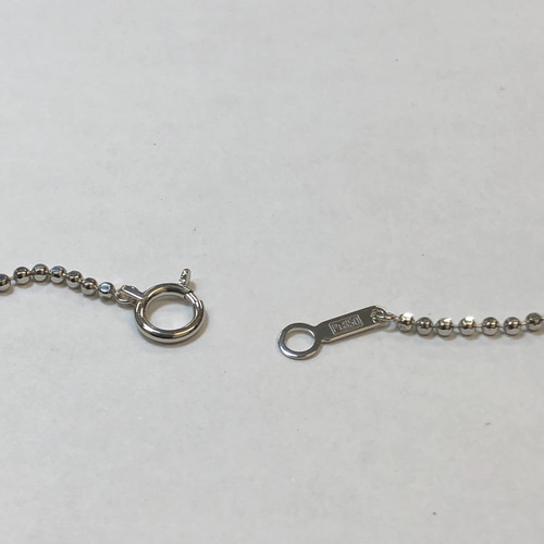 プラチナ PT850 50cm カットボールチェーンネックレス 新品 本物 プラチナ PT850 50cm カットボールチェーンネックレス 新品 本物