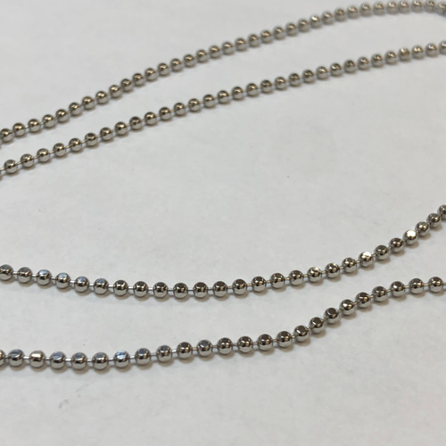 プラチナ PT850 50cm カットボールチェーンネックレス 新品 本物 プラチナ PT850 50cm カットボールチェーンネックレス 新品 本物
