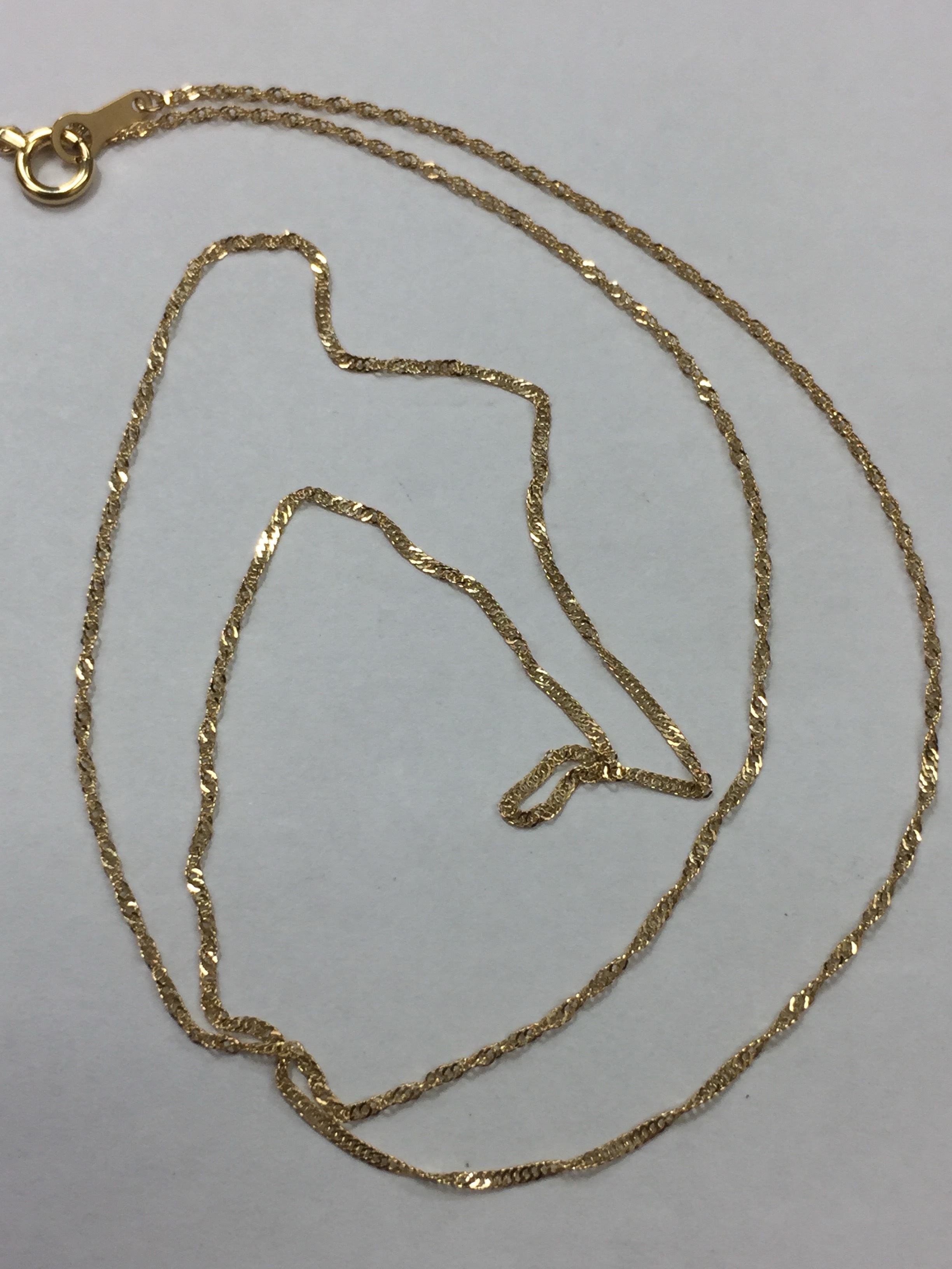 K18イエローゴールド スクリューネックレス 45cm 新品 本物 18金 レディース