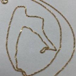 K18 イエローゴールド スクリューチェーンネックレス 40cm K18イエローゴールド スクリューネックレス 40cm 新品 本物 18金