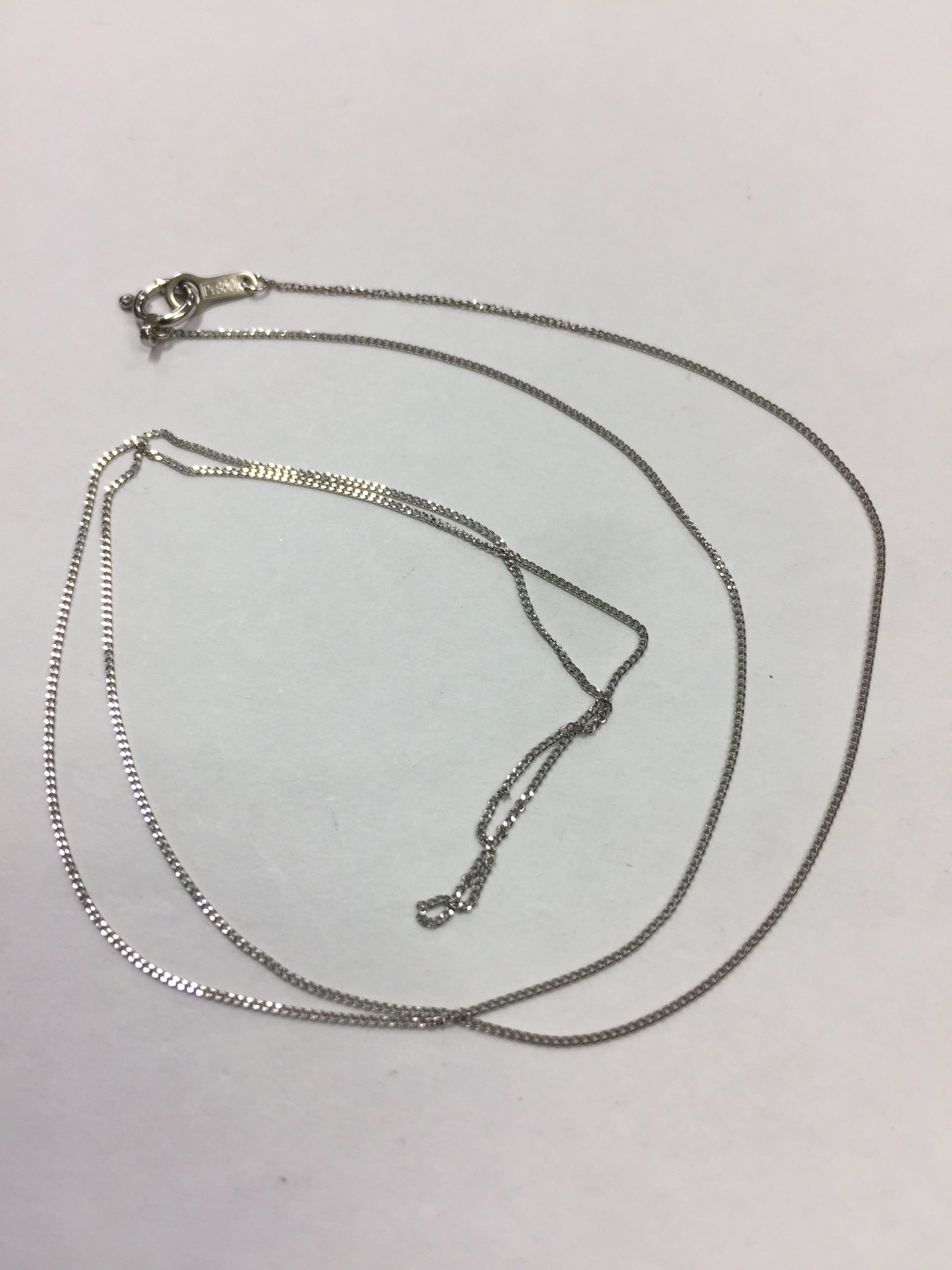 長43cm JZ22★pt850 喜平 幅0.7mm