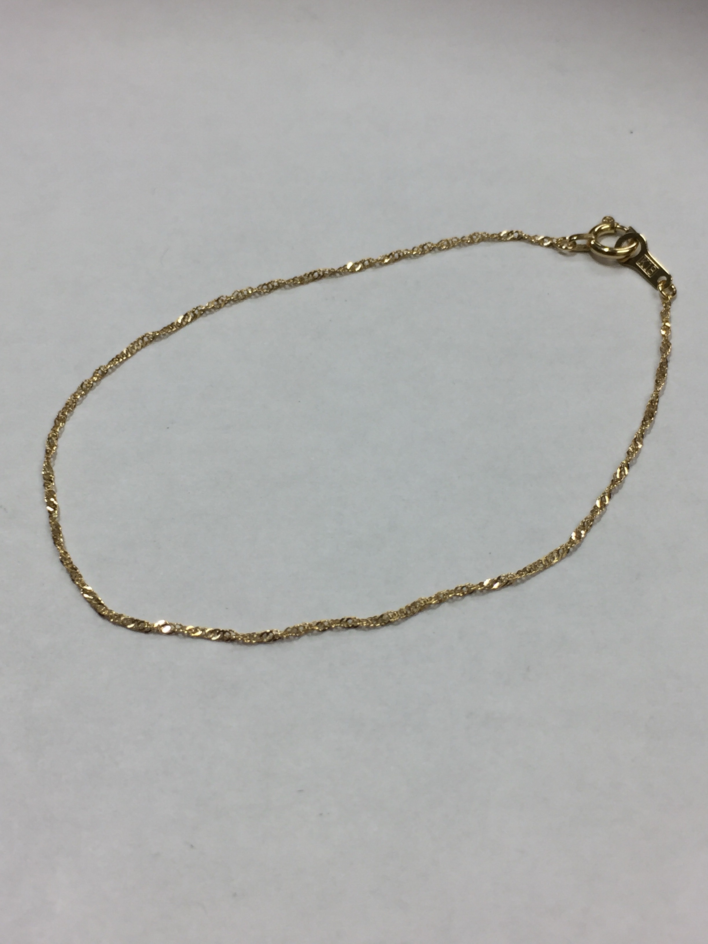 K18イエローゴールド スクリュー ブレスレット16cm 18金 レディースMサイズ