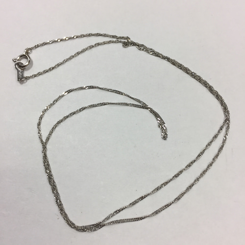 Pt850 50cm スクリューネックレス 本物 プラチナネックレス レディース