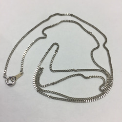 Pt850 プラチナ 60cm 平小豆ネックレス 本物 シンプル レディース