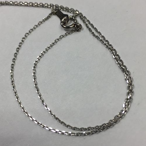 Pt850 プラチナネックレス 50cm カットあずきネックレス 新品 