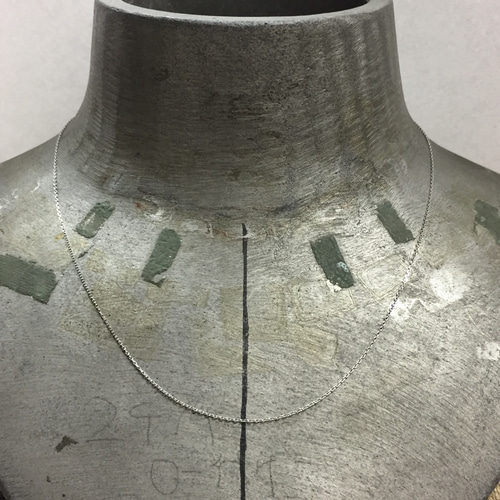 Pt850 プラチナネックレス 45cm カットあずきネックレス 新品  